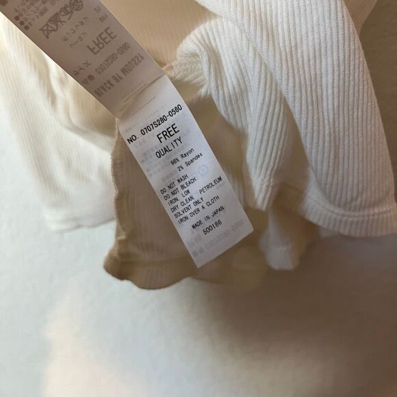 Black By Moussy White Sleeveless High Neck Scoop Back Tank Top Women's Free Size - Picture 6 of 6